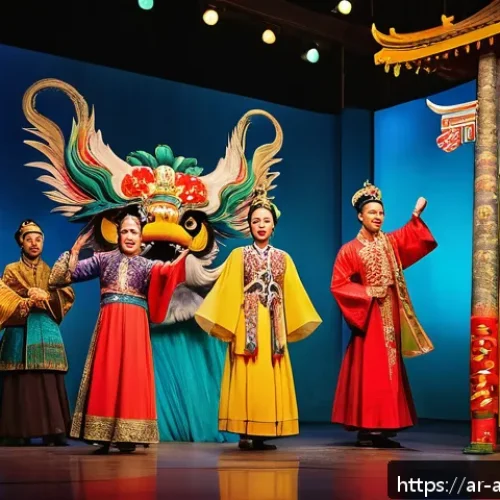 Home 31 홍콩 코미디 영화 전설 - A vibrant Hong Kong comedy film set inspired by traditional Cantonese opera, featuring actors in col...